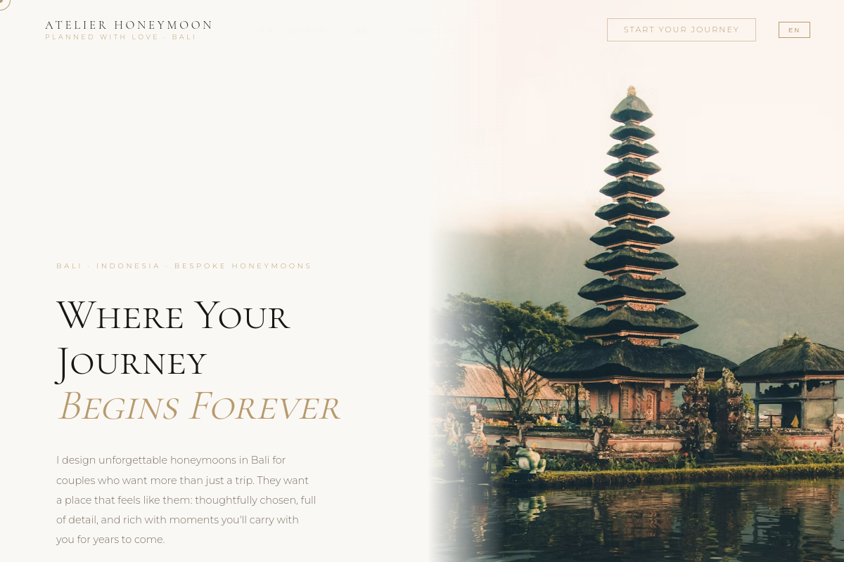 atelierhoneymoon Flitterwochen Website Screenshot